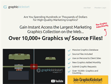 Tablet Screenshot of graphickickstart.com